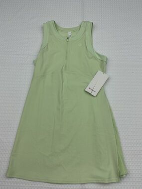 Lululemon grid texture sleeveless dress khobari green